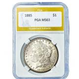 1885 Morgan Silver Dollar PGA MS63