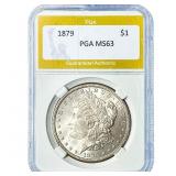 1879 Morgan Silver Dollar PGA MS63
