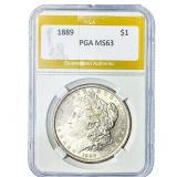 1889 Morgan Silver Dollar PGA MS63