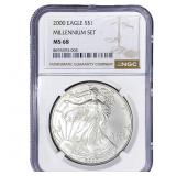 2000 Silver Eagle NGC MS68