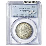 1936 Bridgeport Half Dollar PCGS MS66