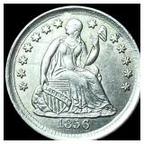 1856 Silver Seated Liberty Half Dime  UNCIRCULATE