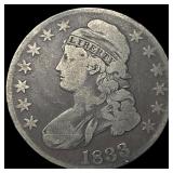 1833 Capped Bust Half Dollar LIGHTLY  CIRCULATED
