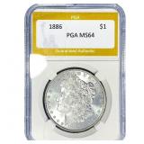 1886 Morgan Silver Dollar PGA MS64
