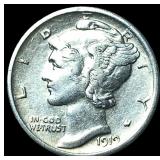 1919 Mercury Dime NEARLY UNCIRCULATED