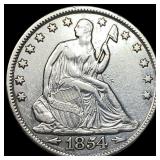 1854-O Seated Liberty Half Dollar CLOSELY UNCIRCUL