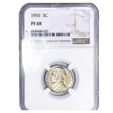 1955 Jefferson Nickel NGC PF68