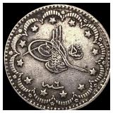 1914[1327] Ottoman Empire Silver 5 Kurush KM 750