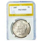 1887 Morgan Silver Dollar PGA MS63