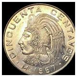 1967M Mexico Silver 50 Centavos
