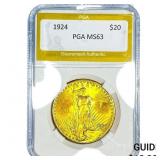 1924 $20 Gold Double Eagle PGA MS63