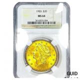 1903 $20 Gold Double Eagle NGC MS64