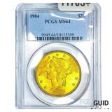 1904 $20 Gold Double Eagle PCGS MS64