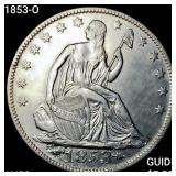1853-O Seated Liberty Half Dollar CHOICE AU