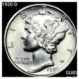 1920-D Mercury Dime CHOICE BU FSB