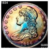 1834 Capped Bust Half Dollar CHOICE BU