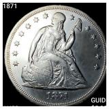 1871 Seated Liberty Dollar CHOICE AU