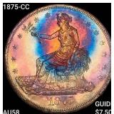 1875-CC Silver Trade Dollar CHOICE AU