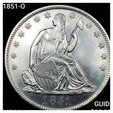 1851-O Seated Liberty Half Dollar CHOICE BU+