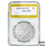 1879-S Rev 78 Morgan Silver Dollar PGA XF45