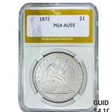 1872 Silver Trade Dollar PGA AU55