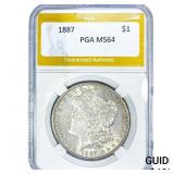 1887 Morgan Silver Dollar PGA MS64