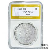 1882-O/S Morgan Silver Dollar PGA AU55