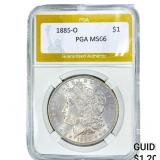 1885-O Morgan Silver Dollar PGA MS66