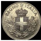 1919 Italy Copper Nickel 20 Centesimi