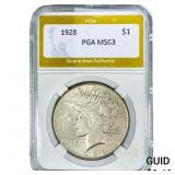 1928 Silver Peace Dollar PGA MS63