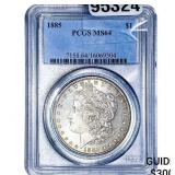 1885 Morgan Silver Dollar PCGS MS64