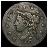 1837 Coronet Head Large Cent LIGHTLY  CIRCULATED