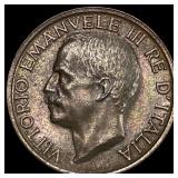 1921 R Italy Bronze 10 Centesimi