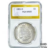 1901-O Morgan Silver Dollar PGA MS65