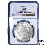 1889 Morgan Silver Dollar NGC MS62