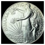 1915-S Silver Panama-Pacific Half Dollar  CLOSELY