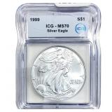 1999 Silver Eagle ICG MS70
