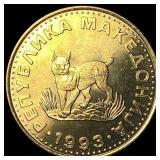 1993 Macedonia Nickel Brass 5 Denari