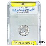 1956 Roosevelt Dime SGS MS70