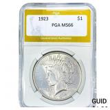 1923 Silver Peace Dollar PGA MS66