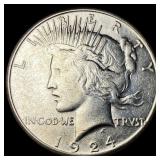 1924-S Silver Peace Dollar CLOSELY  UNCIRCULATED