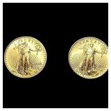 2 2022-2023 1/10 oz $5 Gold Eagles