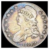 1819 Silver Capped Bust Half Dollar LIGHTLY  CIRC