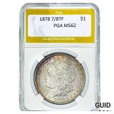 1878 7/8TF Morgan Silver Dollar PGA MS62