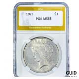 1923 Silver Peace Dollar PGA MS65
