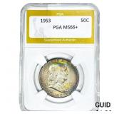 1953 Franklin Half Dollar PGA MS66+