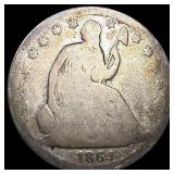 1864-S Silver Seated Liberty Half Dollar  NICELY