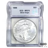 1999 Silver Eagle ICG MS70