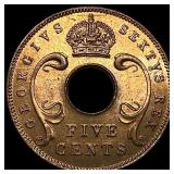 1952 British East Africa Bronze 5 Cents