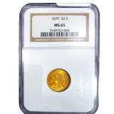 1879 $2.50 Gold Quarter Eagle NGC MS65